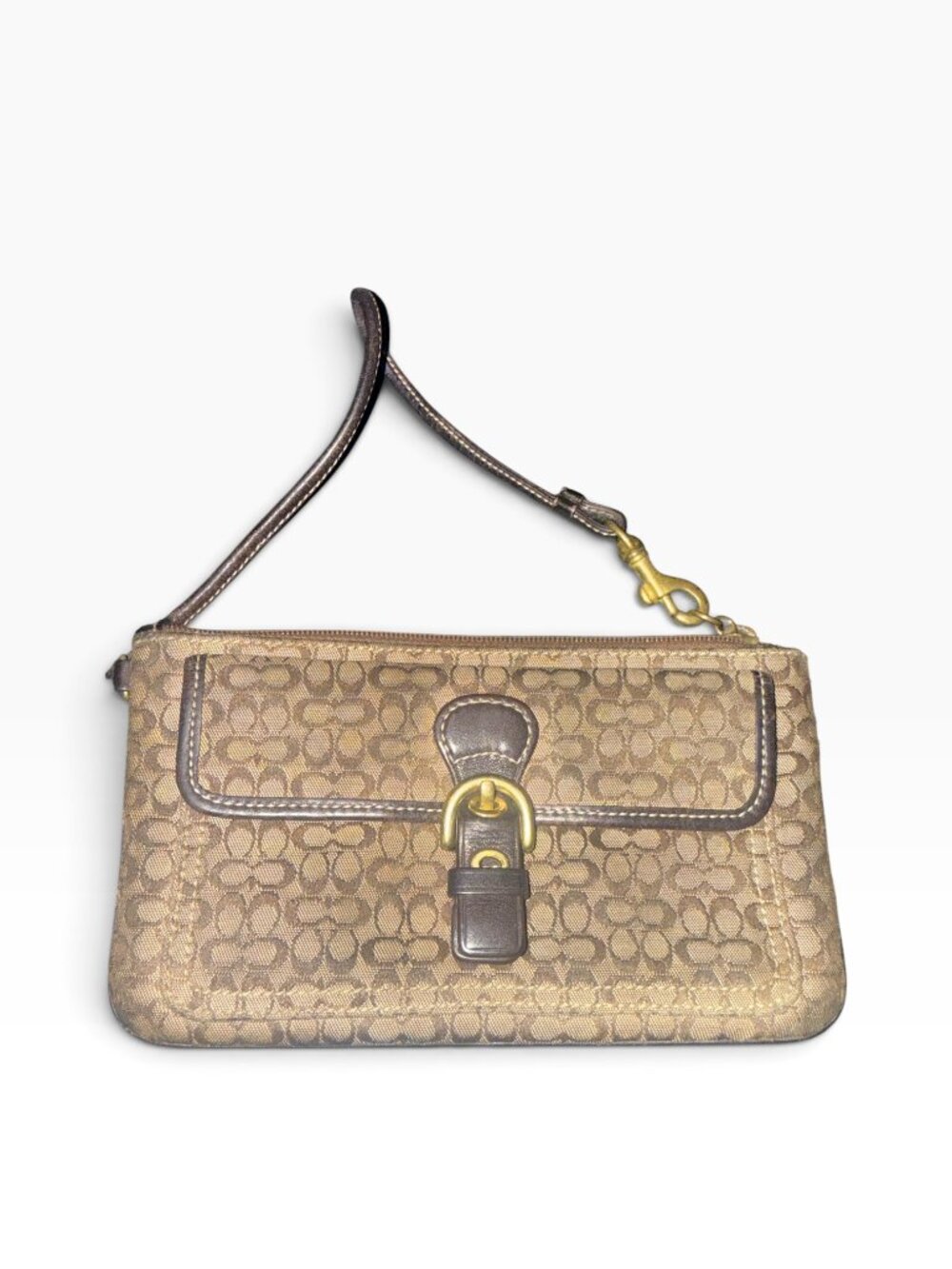 Vintage Coach Soho Signature Jacquard wristlet